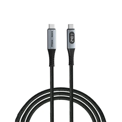 Кабел Verbatim Sync&Charge, магнитен, с дисплей, USB Type-C към USB Type-C, 240 W, 120 cm