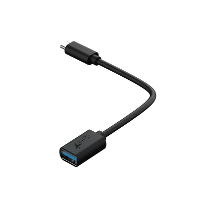 Адаптер Genius ACC-C2AC, с кабел, USB Type-A към USB Type-C, 21 cm, черен