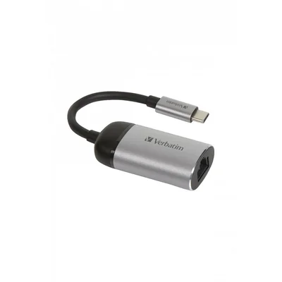 Адаптер Verbatim, USB Type-C към Gigabit Ethernet, 10 cm