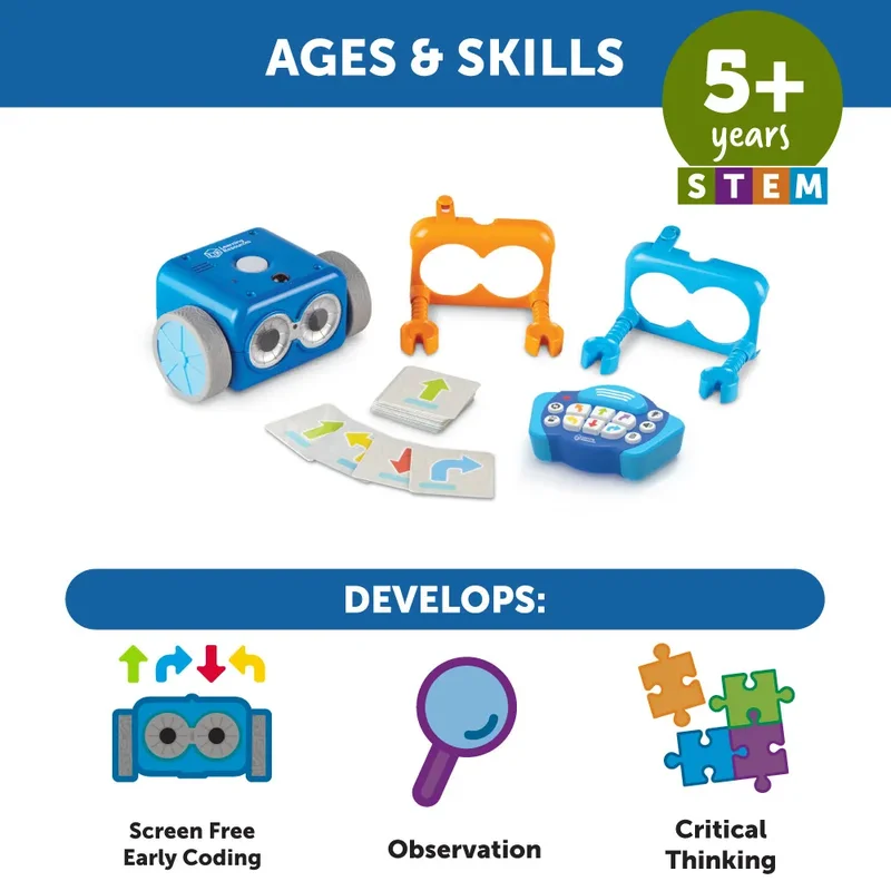Робот за програмиране Learning Resources Botley 2.0, батерии AAA