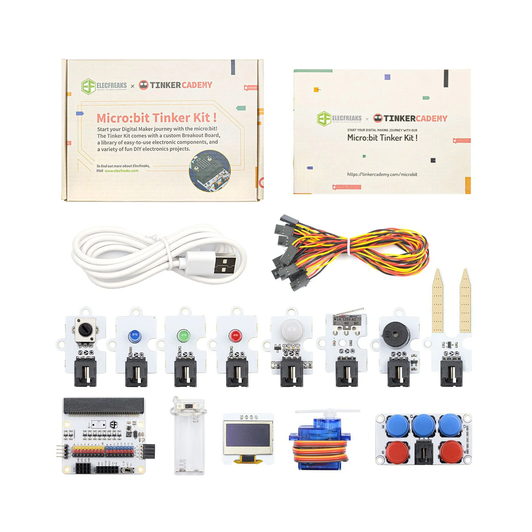 Комплект Elecfreaks EF08183, 32 части, с Micro:Bit платка, батерии Li-Polymer