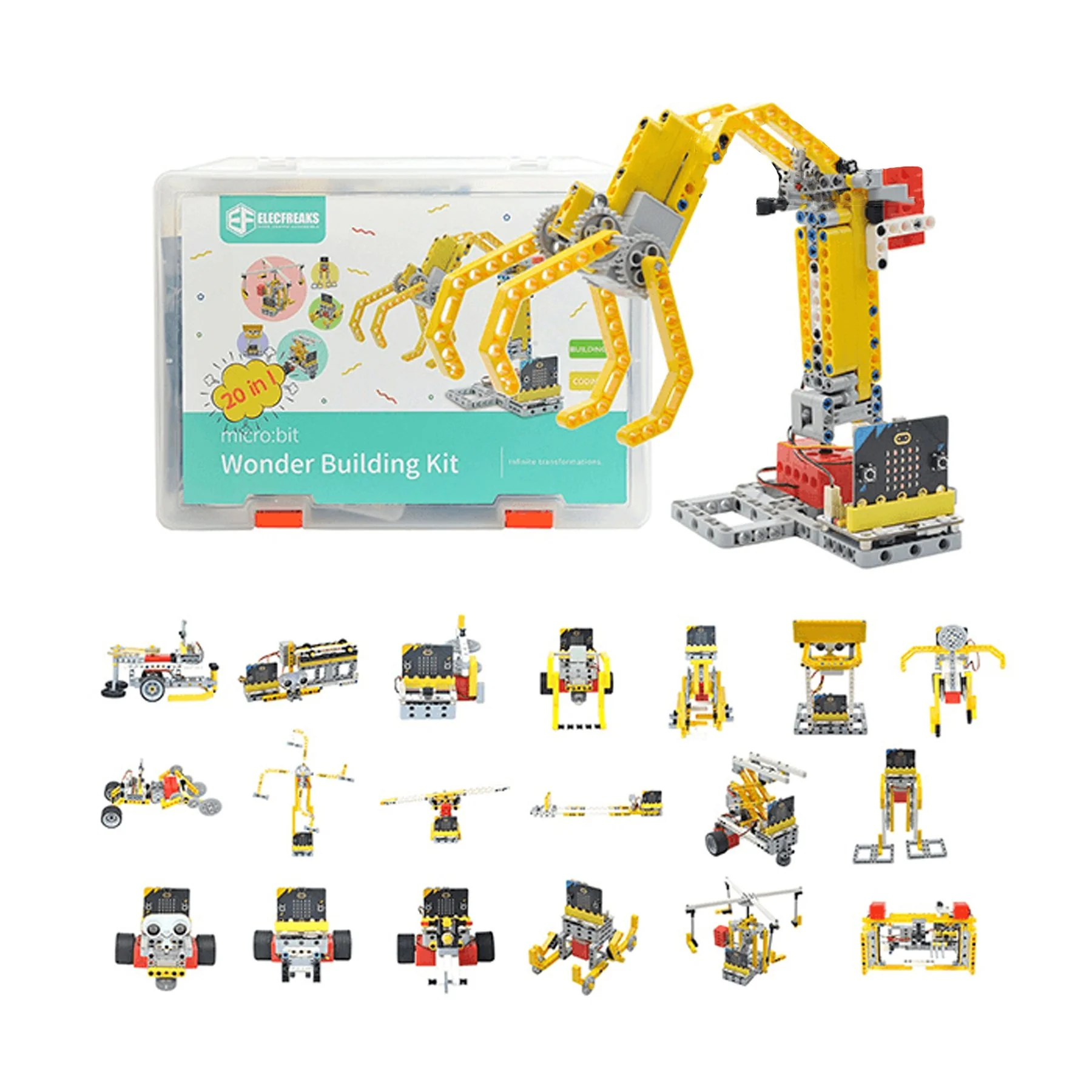 Комплект Elecfreaks Wonder EF08239, с Micro:Bit платка, 32 урока