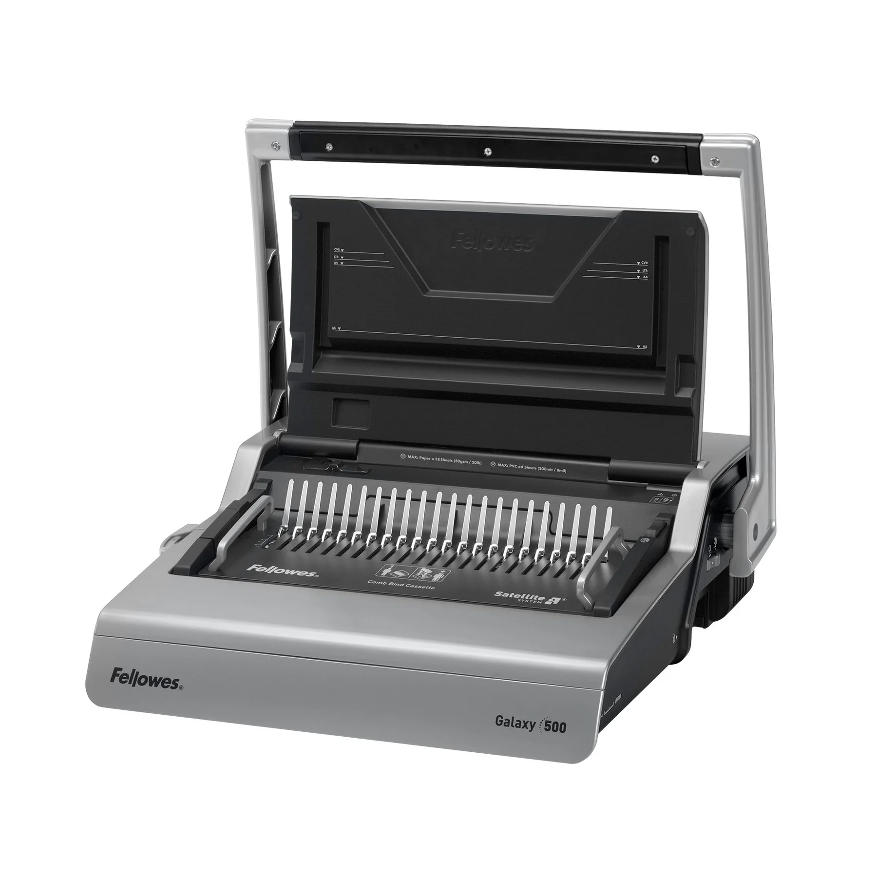 Машина за подвързване Fellowes Galaxy, ръчна, с пластмасова спирала, A4, до 500 листа