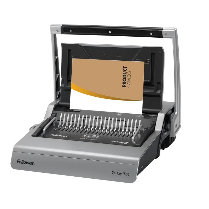 Машина за подвързване Fellowes Galaxy, ръчна, с пластмасова спирала, A4, до 500 листа