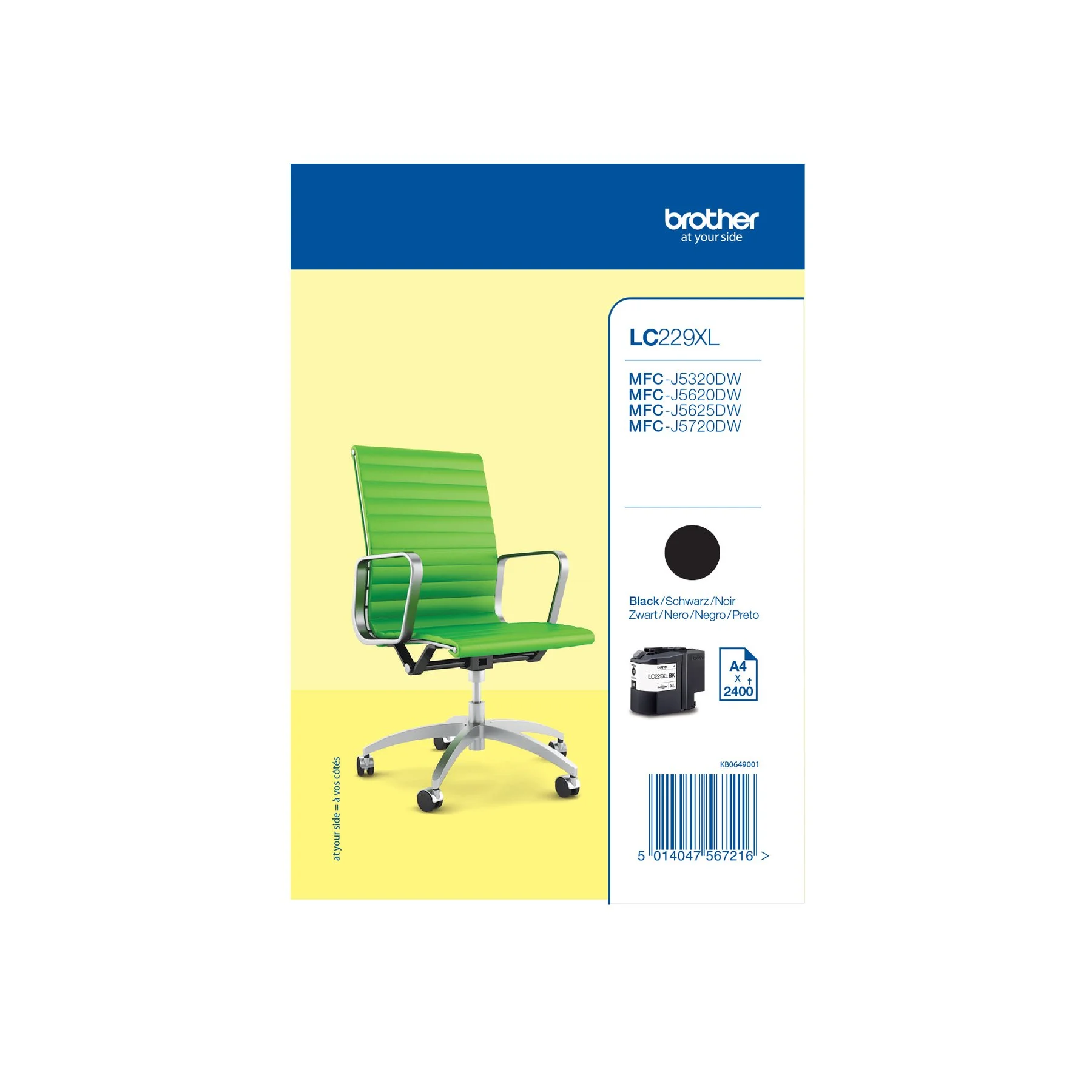 Оригинален патрон Brother LC229XL, 2400 страници/5%, Black