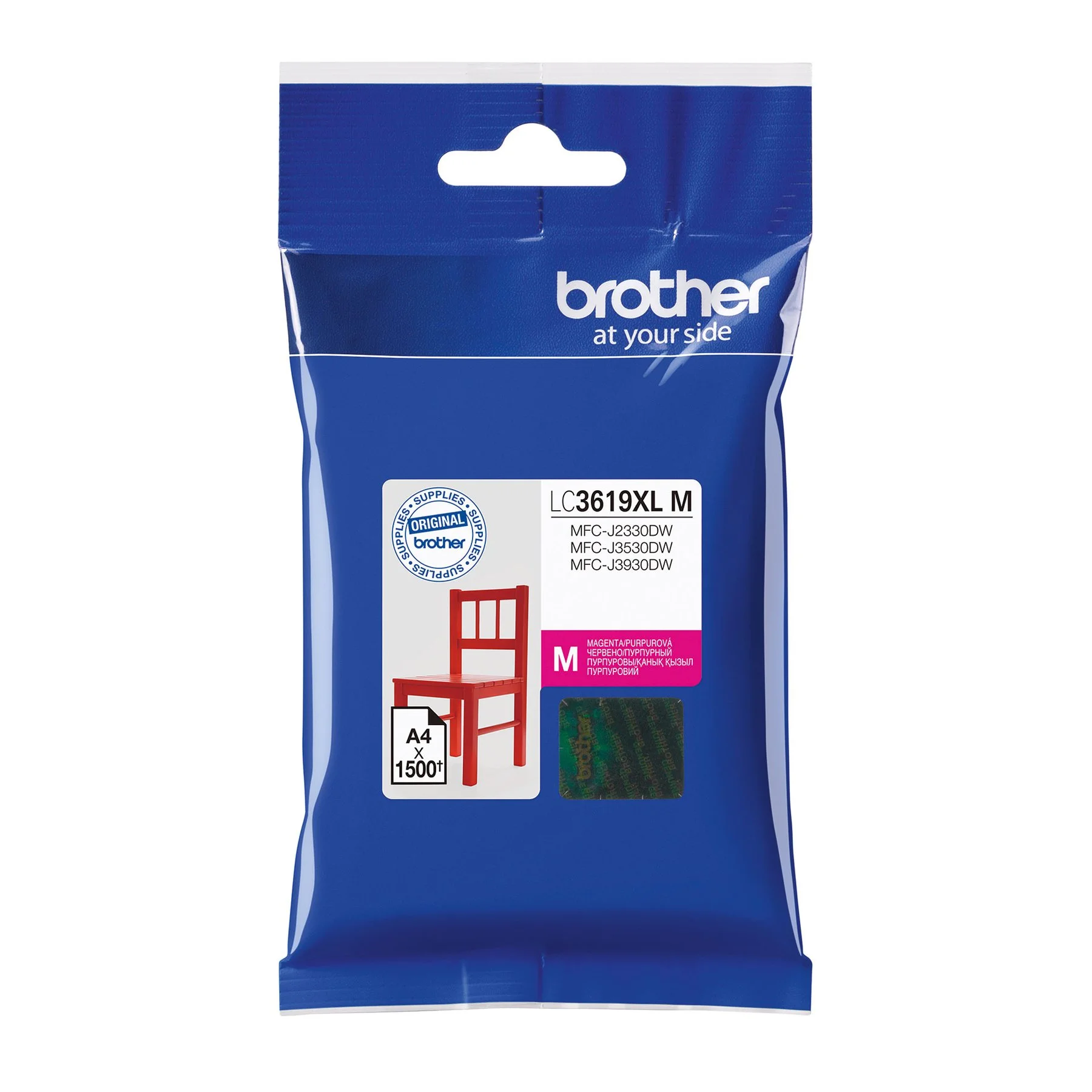 Оригинален патрон Brother LC3619XL, 1500 страници/5%, Magenta