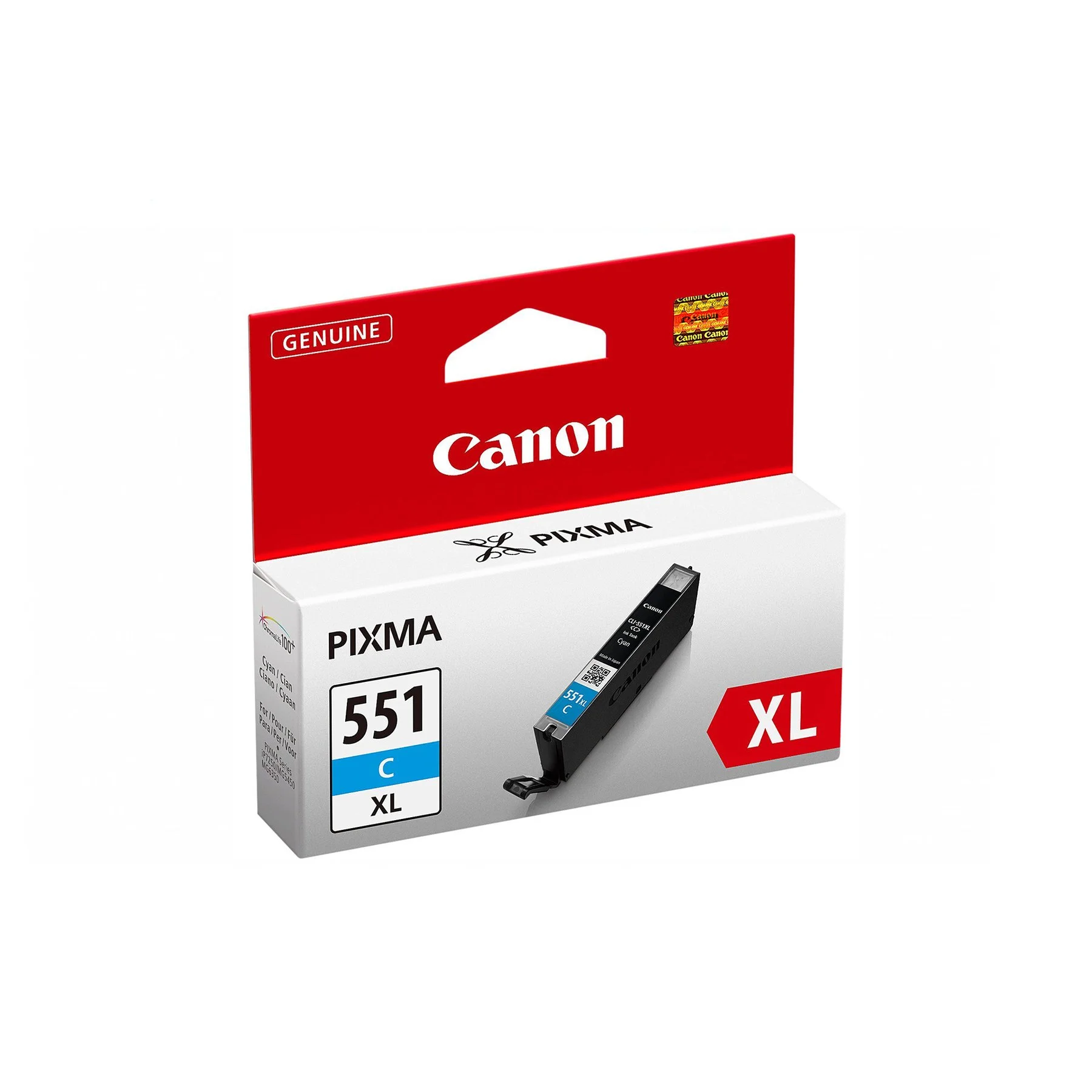 Оригинален патрон Canon CLI-551XL, 267 страници/5%, Cyan