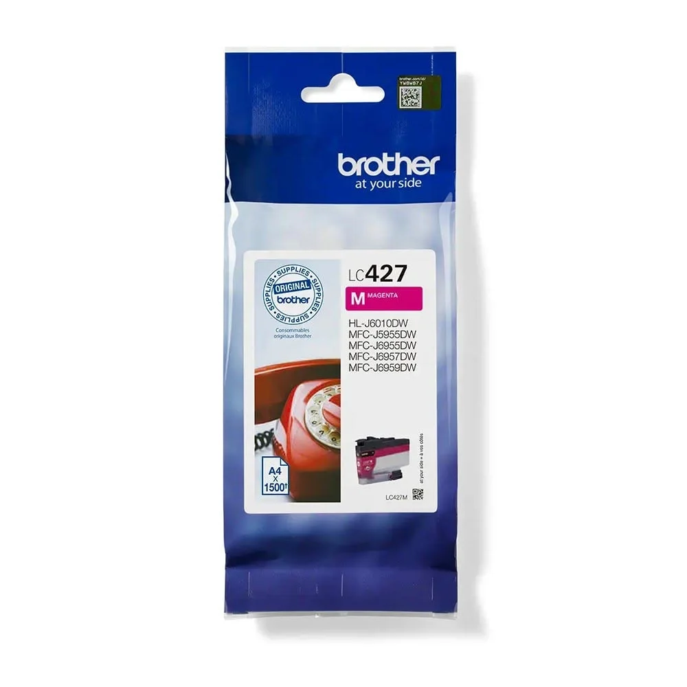 Оригинален патрон Brother LC427M, 1500 страници/5%, Magenta