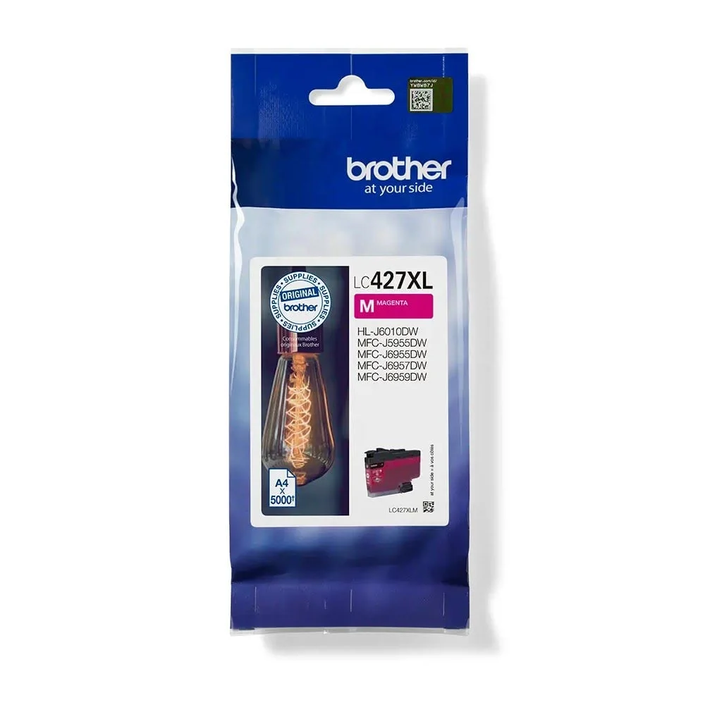 Оригинален патрон Brother LC427XLM, 5000 страници/5%, Magenta