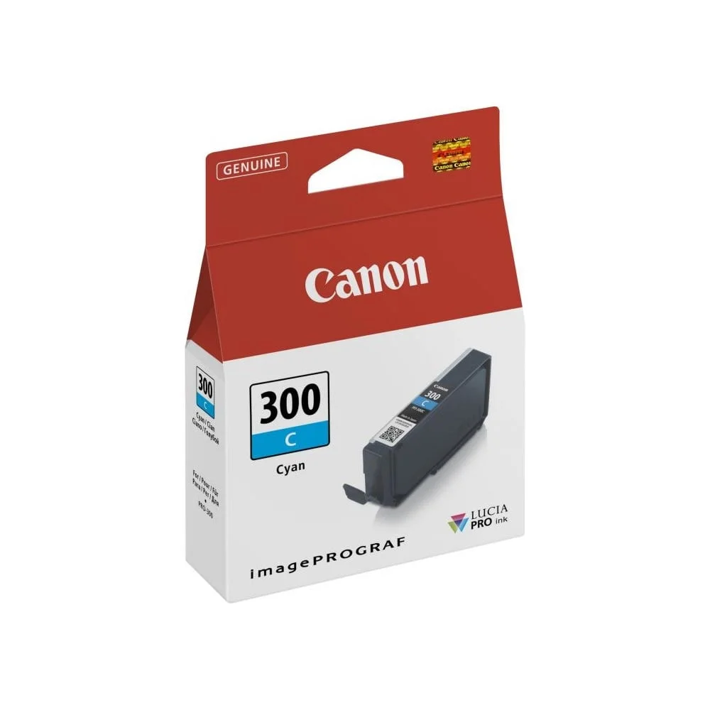 Оригинален патрон Canon PFI-300, 14 ml, 735 страници/5%, Cyan