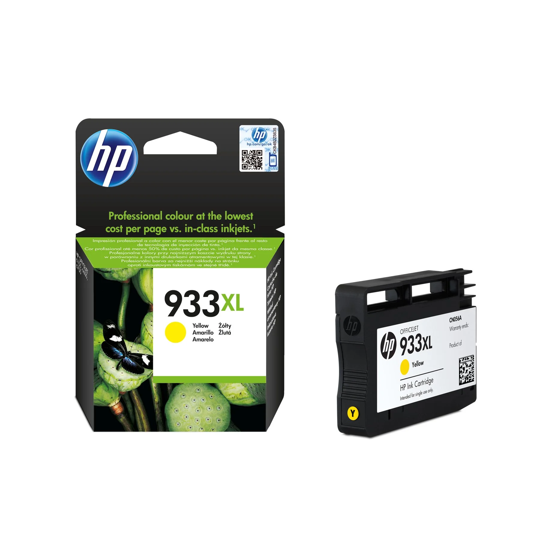 Оригинален патрон HP CN056AE, NO933XL, 825 страници/5%, Yellow