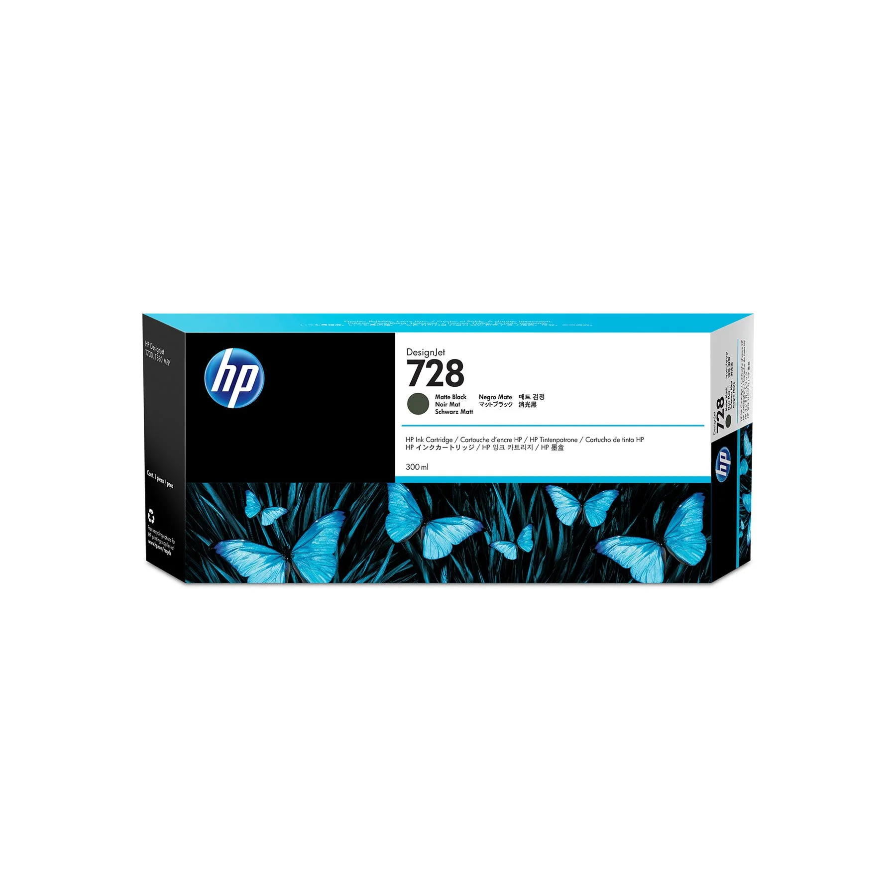 Оригинален патрон HP No.728, F9J68A, 300 ml, Black