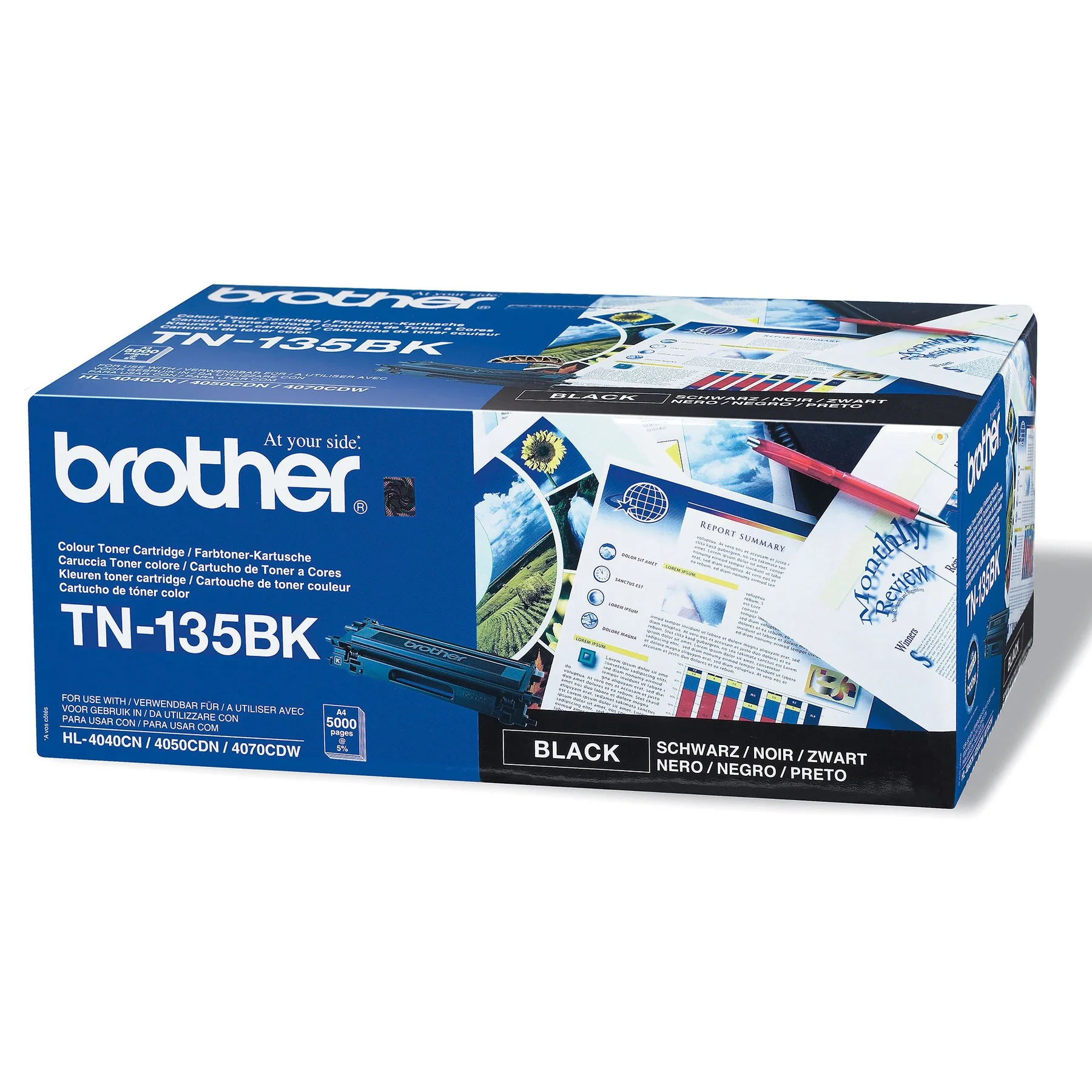 Оригинална тонер касета Brother TN-135BK, 5000 страници/5%, Black