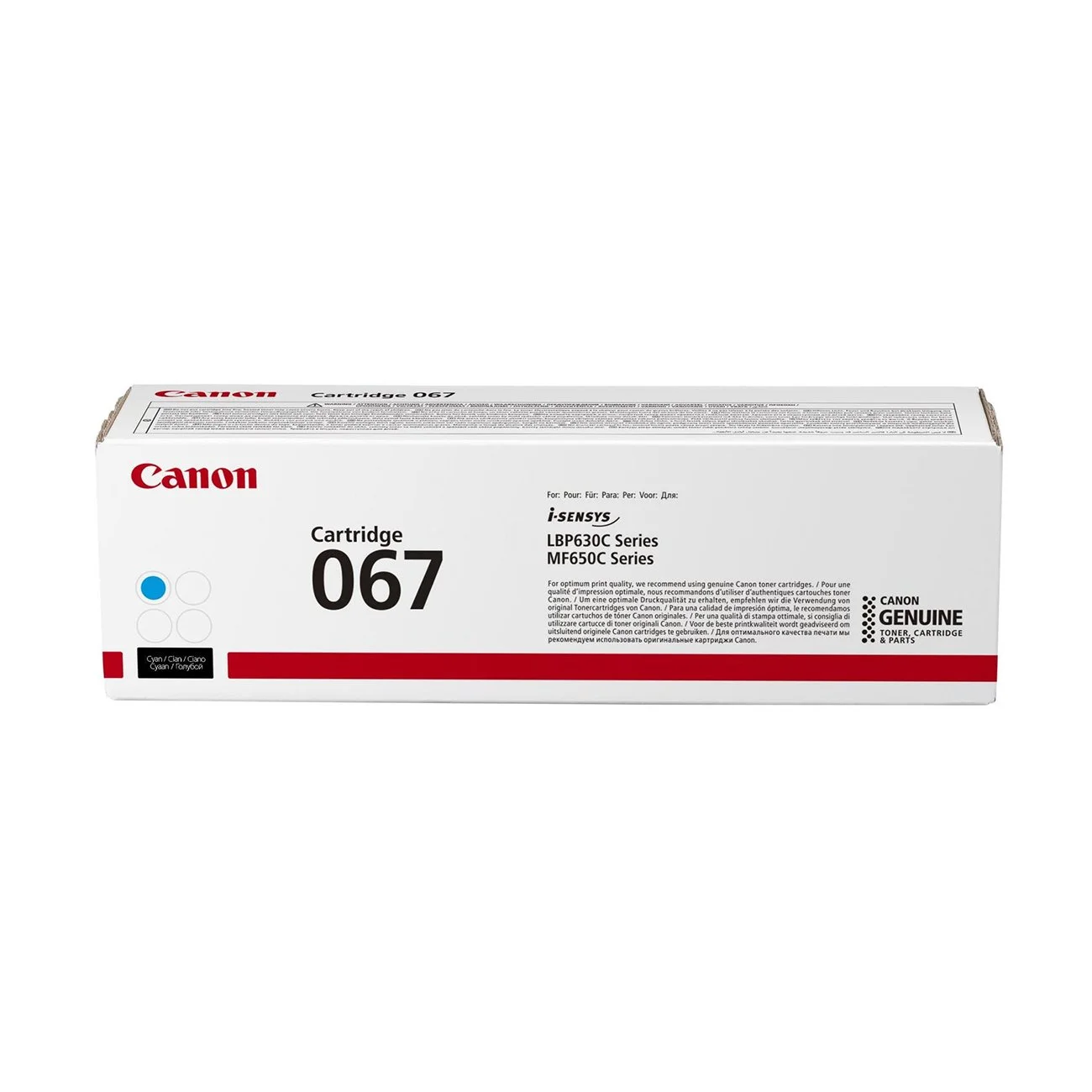 Оригинална тонер касета Canon CRG-067, MF65x/LBP63x, 1250 страници/5%, Cyan