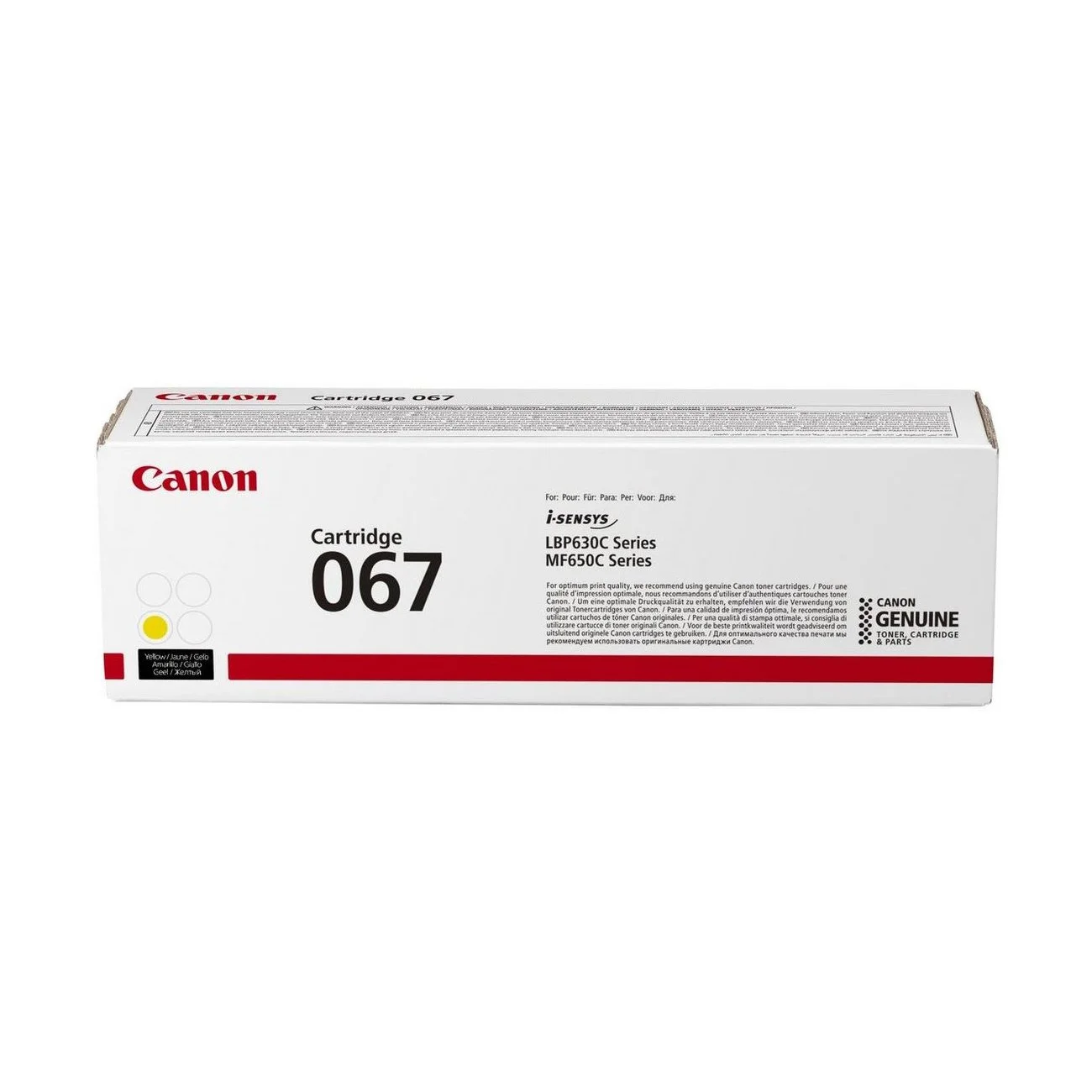 Оригинална тонер касета Canon CRG-067, MF65x/LBP63x, 1250 страници/5%, Yellow