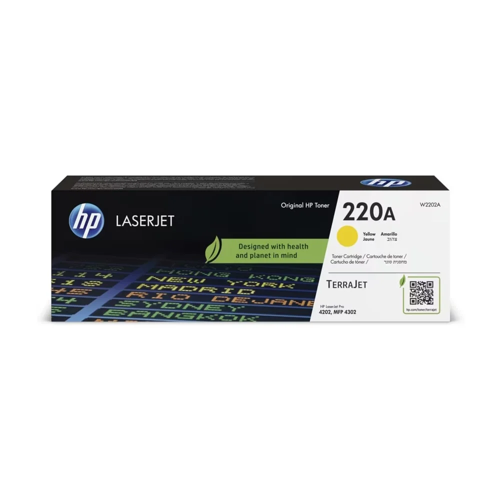 Оригинална тонер касета HP 220A, W2202A, LJ PRO 4202/4302, 1800 страници/5%, Yellow