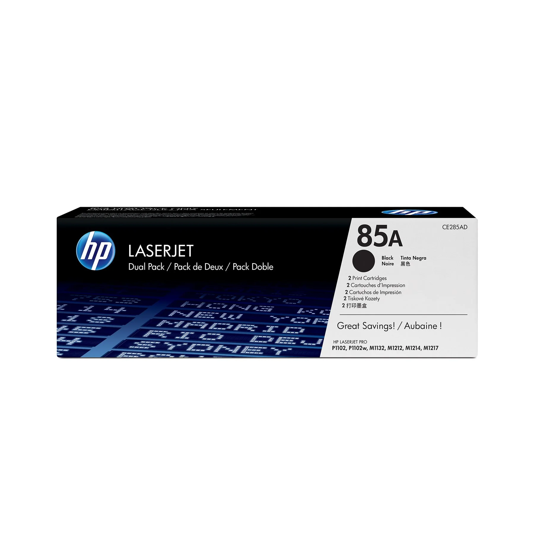 Оригинална тонер касета HP CE285AD, 1600 страници/5%, Black, 2 броя