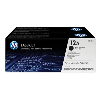 Оригинална тонер касета HP Q2612AD, 2000 страници/5%, Black, 2 броя