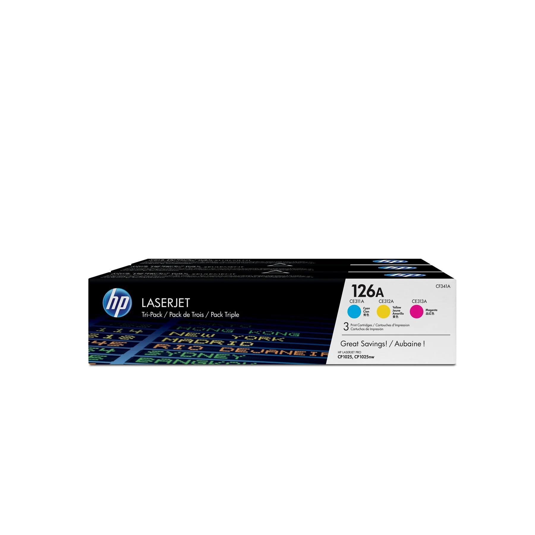 Оригинална тонер касета HP CF341A, 126A, 3 x 1000 страници/5%, Cyan, Yellow, Magenta