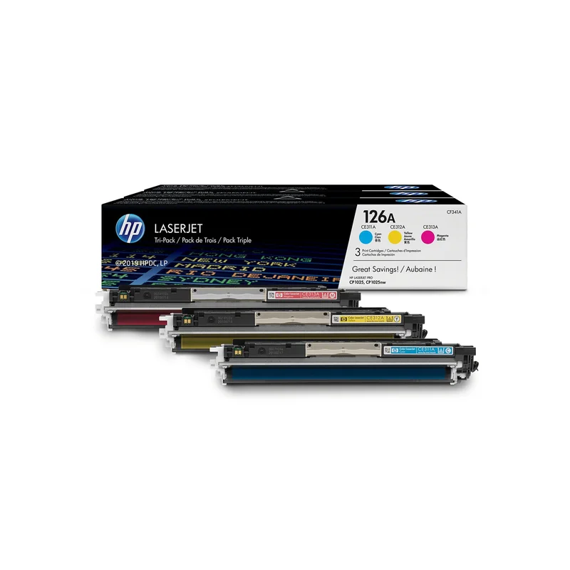 Оригинална тонер касета HP CF341A, 126A, 3 x 1000 страници/5%, Cyan, Yellow, Magenta