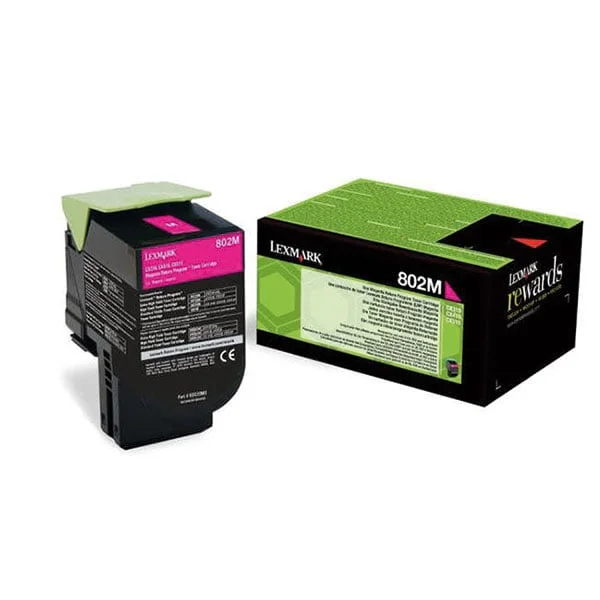 Оригинална тонер касета Lexmark 80C20M0, 1000 страници/5%, Magenta