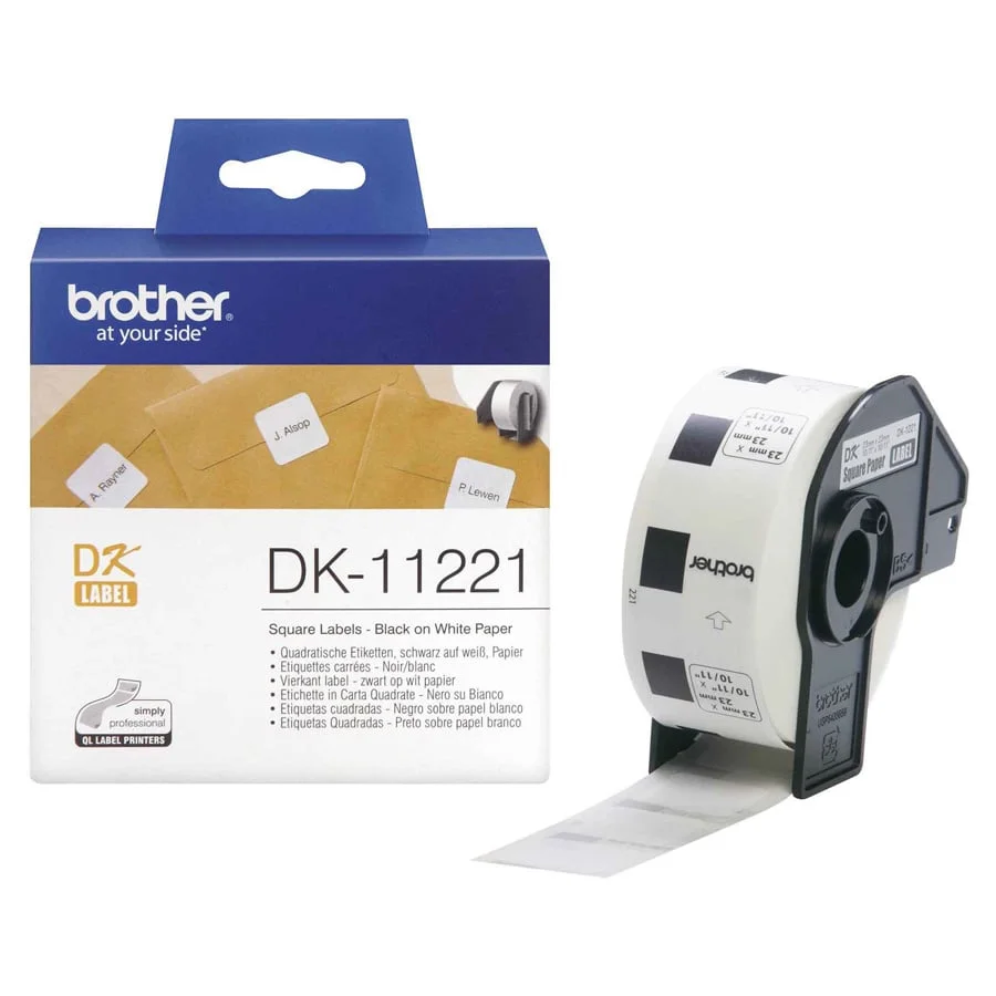 Етикети за термопринтер Brother, квадратни, 23 х 23 mm, 1000 броя