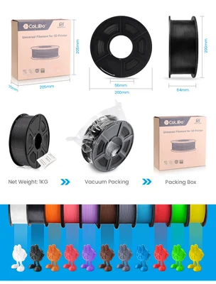 Филамент за 3D принтер, ABS, 1.75 mm, 1 kg, черен