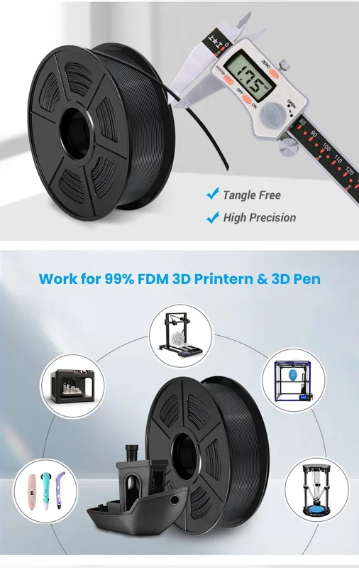 Филамент за 3D принтер, ABS, 1.75 mm, 1 kg, зелен