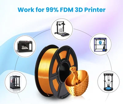Филамент за 3D принтер Silk, PLA+, 1.75 mm, 1 kg, сив