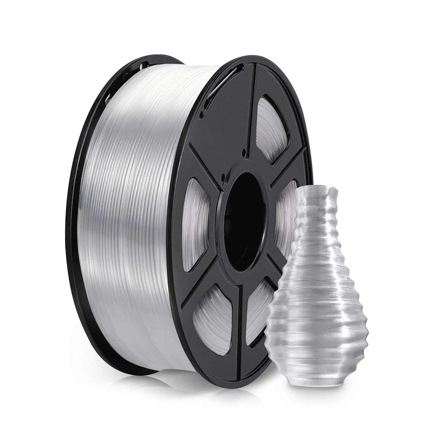 Филамент за 3D принтер, PLA+, 1.75 mm, 1 kg, прозрачен