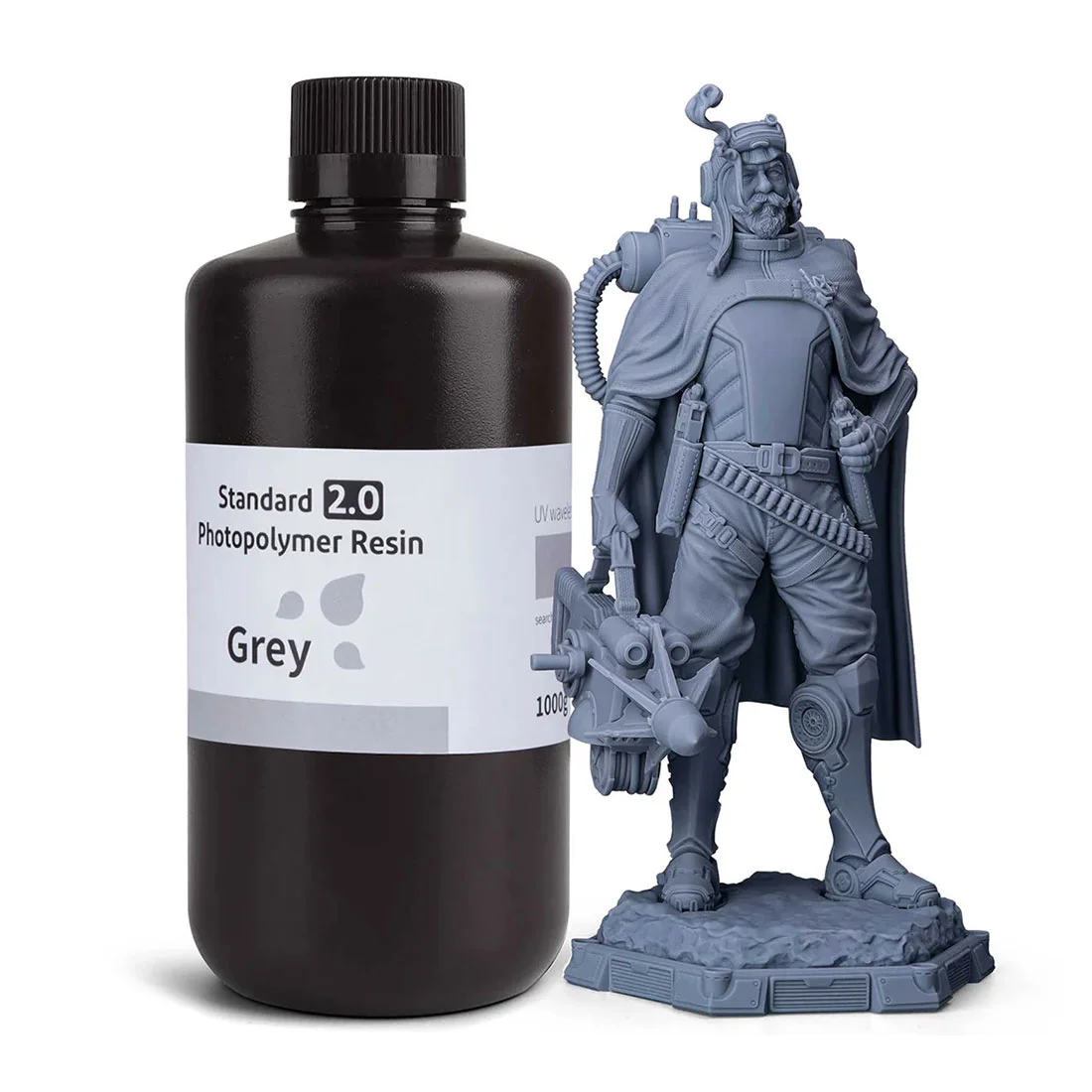 Смола за 3D принтер Elegoo Resin 2.0, 1 kg, сива