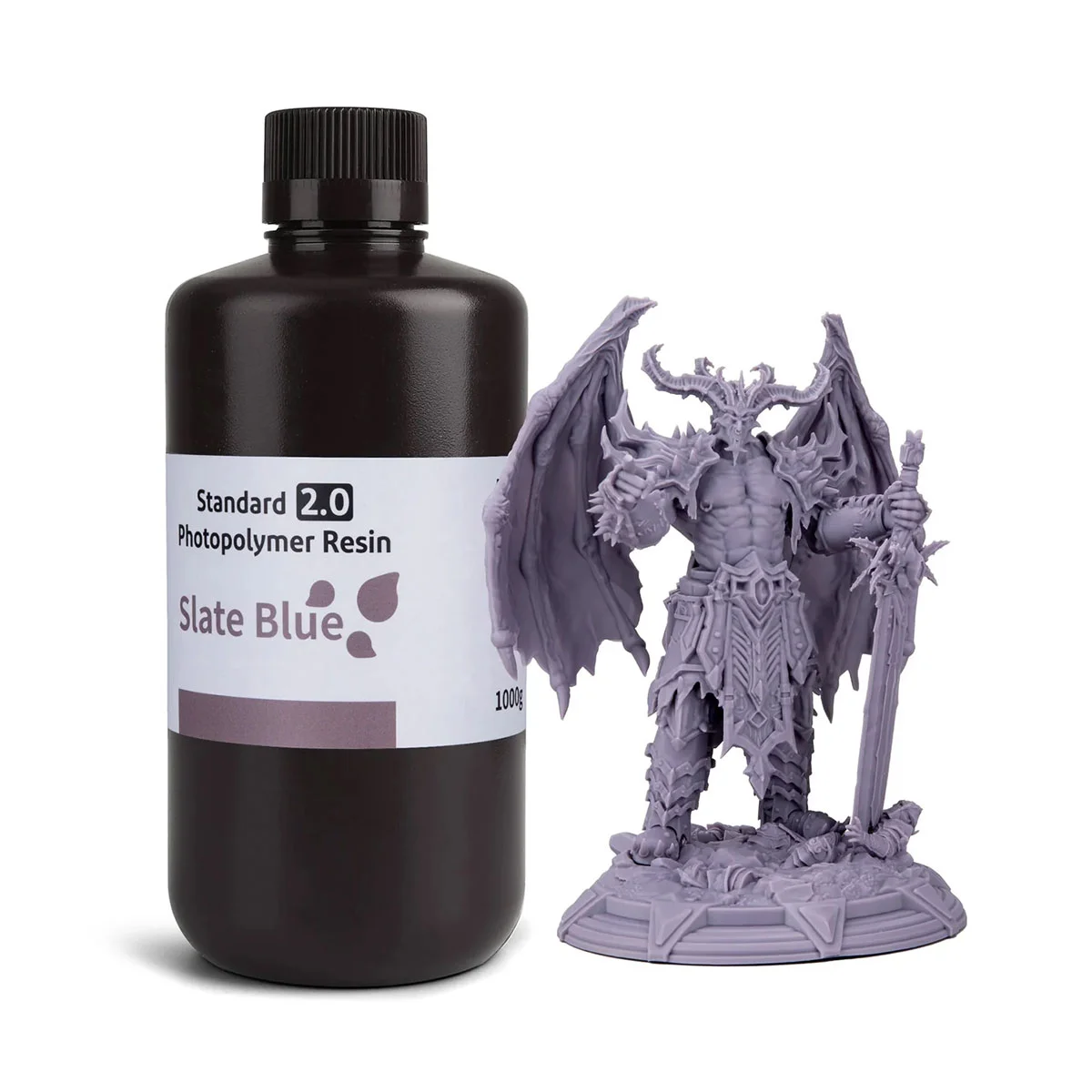 Смола за 3D принтер Elegoo Resin 2.0, 1 kg, сиво-синя