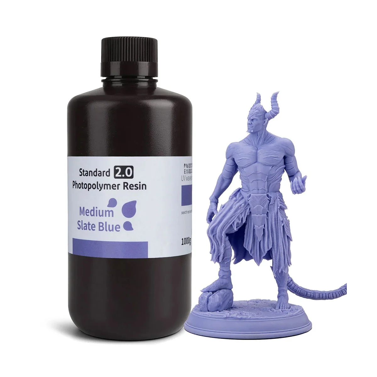 Смола за 3D принтер Elegoo Resin 2.0, 1 kg, средносиньо-сива