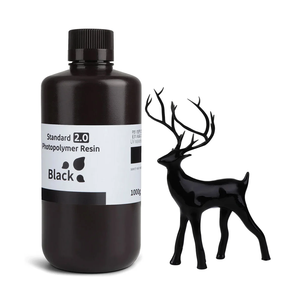 Смола за 3D принтер Elegoo Resin 2.0, 1 kg, черна