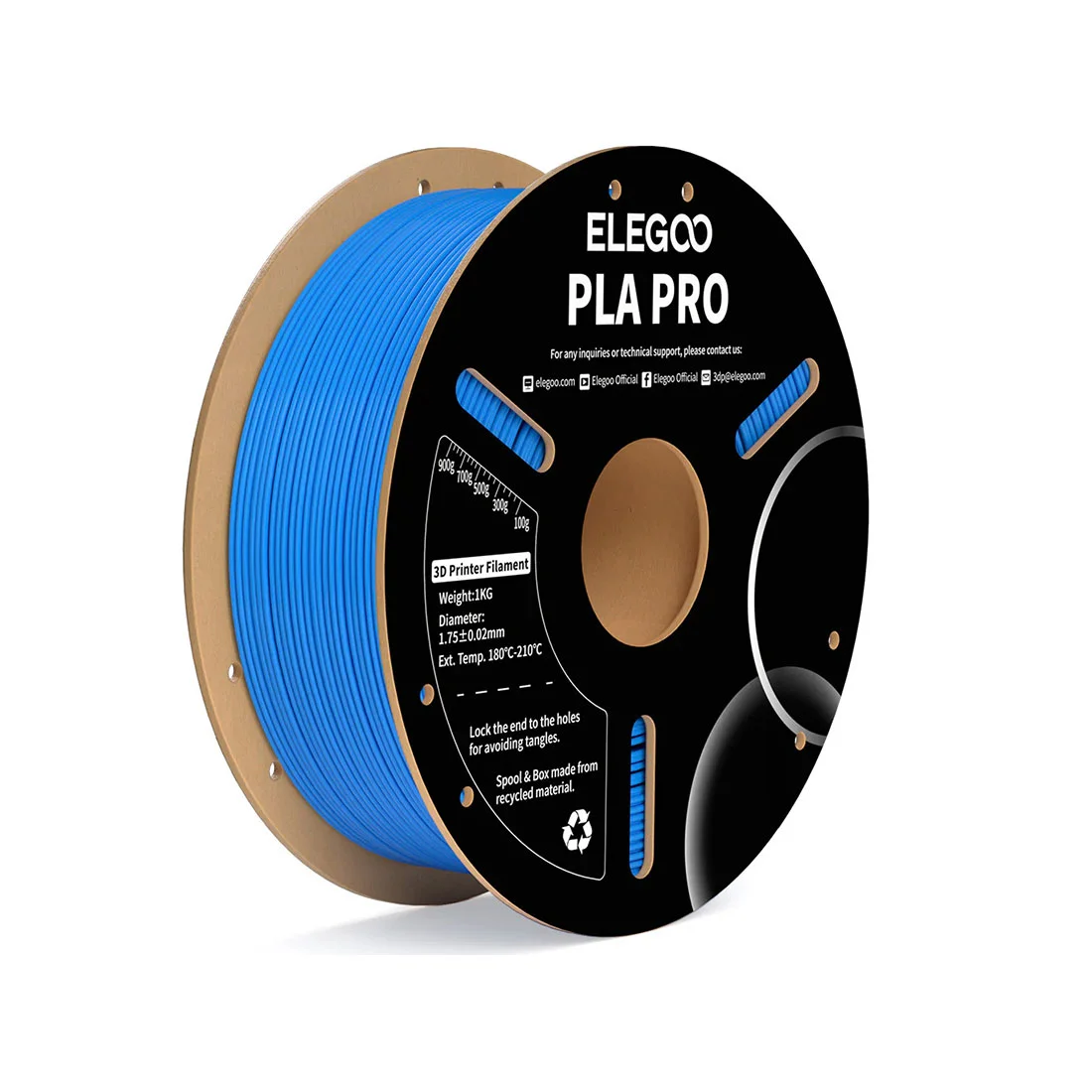 Филамент за 3D принтер Elegoo PLA Pro, 1.75 mm, 1 kg, светлосин