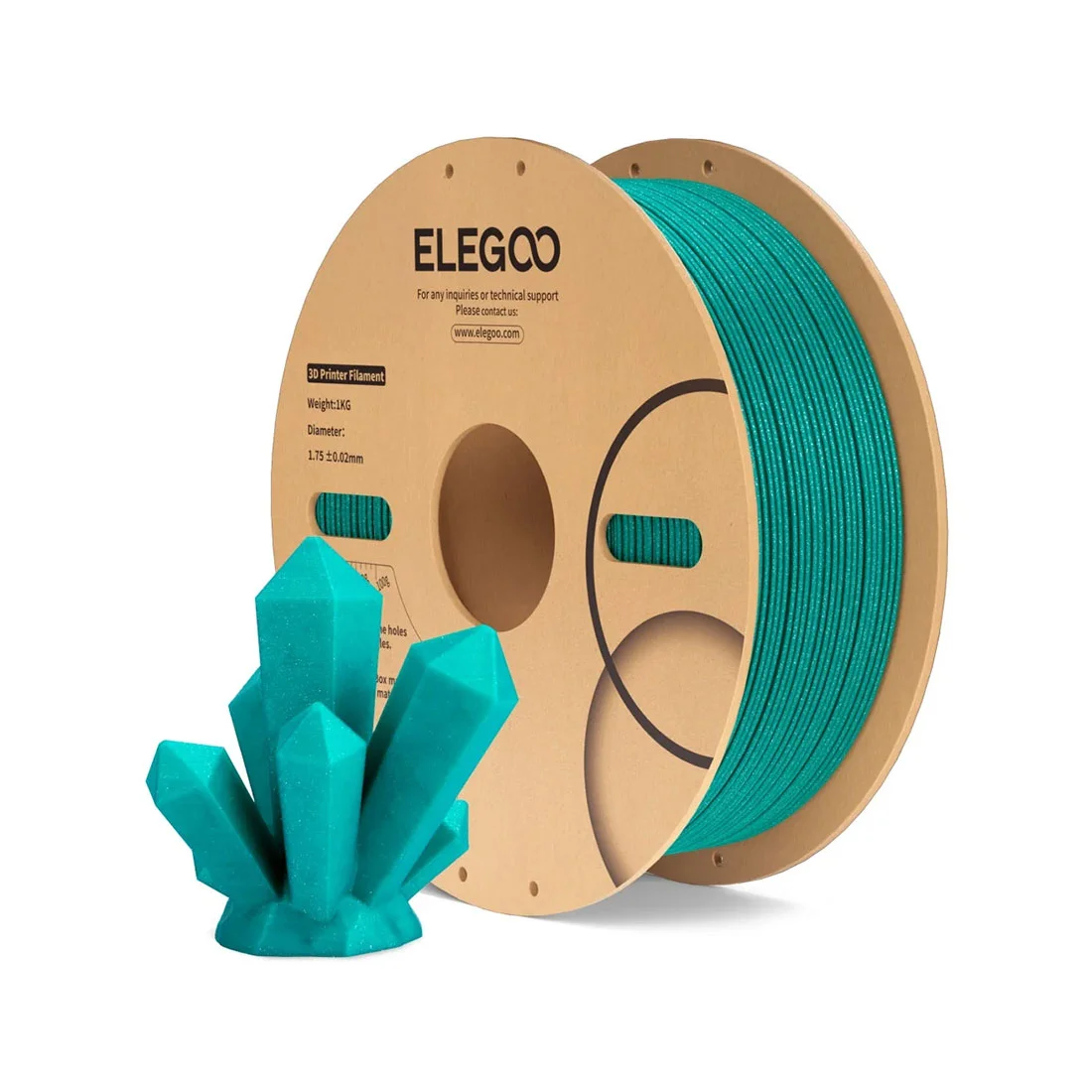 Филамент за 3D принтер Elegoo PLA Special, блестящ, 1.75 mm, 1 kg, тюркоаз