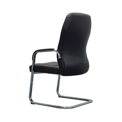 Посетителски стол RFG CRONO M, екокожа, до 150 kg, черен, 2 броя в комплект