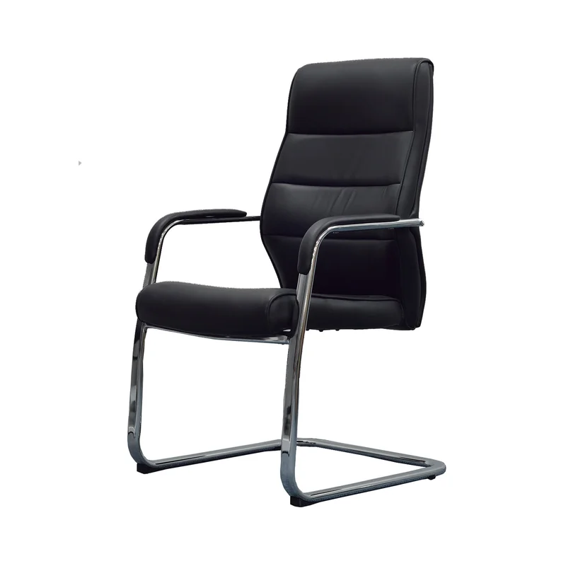 Посетителски стол RFG ITACA M, екокожа, метална основа, до 150 kg, черен