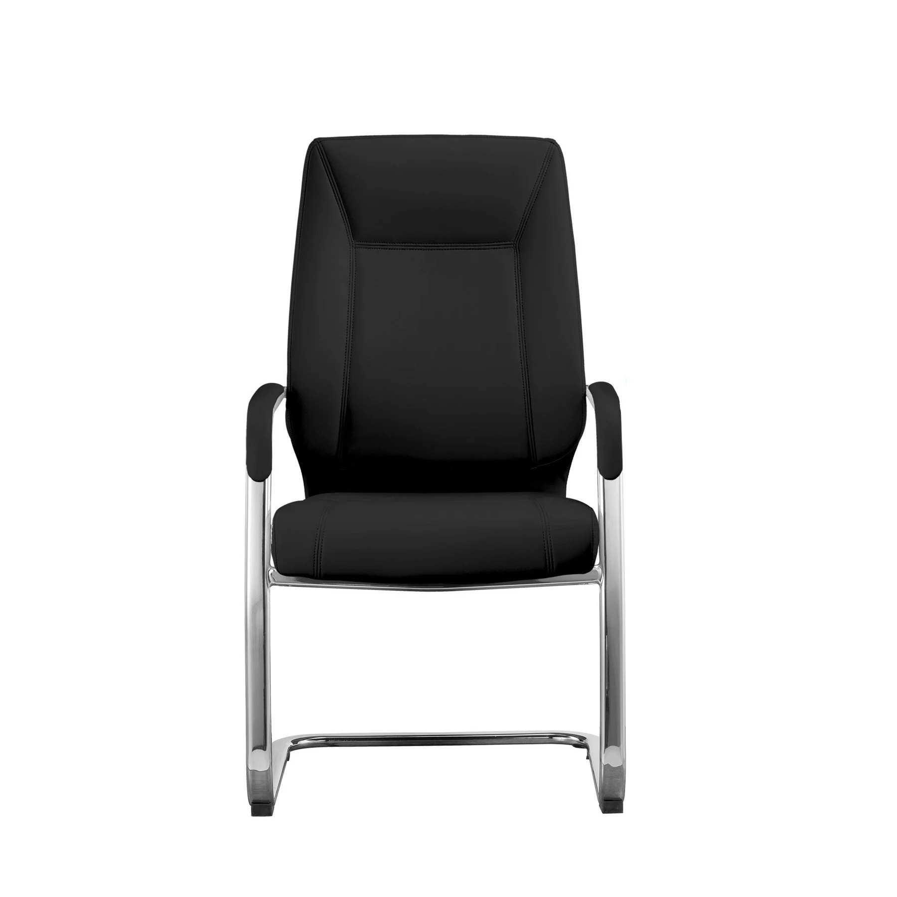 Посетителски стол RFG VINCI M, екокожа, до 150 kg, черен
