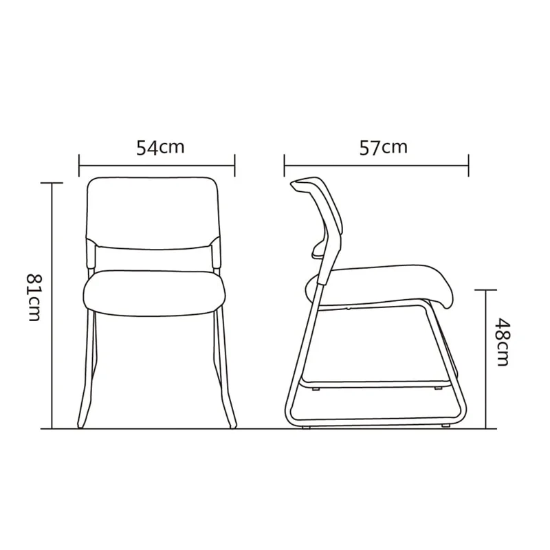 Посетителски стол RFG Evo 4S M, текстил, метална основа, до 120 kg, черен