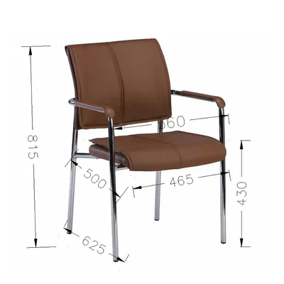 Посетителски стол RFG Flash M, екокожа, метална основа, до 120 kg, черен