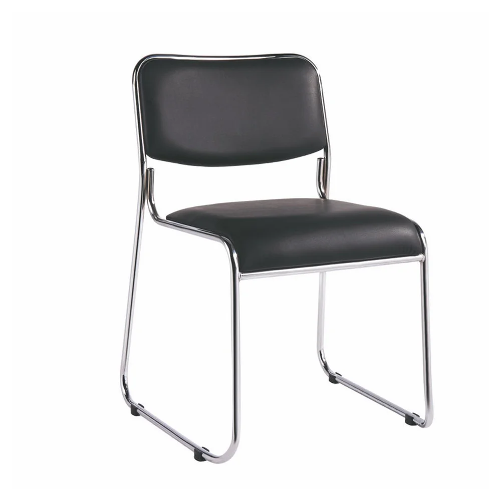 Посетителски стол RFG Axo M, екокожа, метална основа, до 120 kg, черен