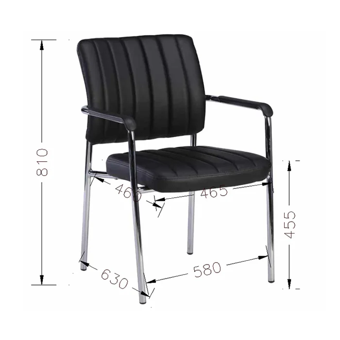 Посетителски стол RFG Glos M, екокожа, метална основа, до 120 kg, бежов