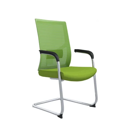 Посетителски стол RFG Snow M, дамаска и меш, до 120 kg, зелена седалка, зелена облегалка