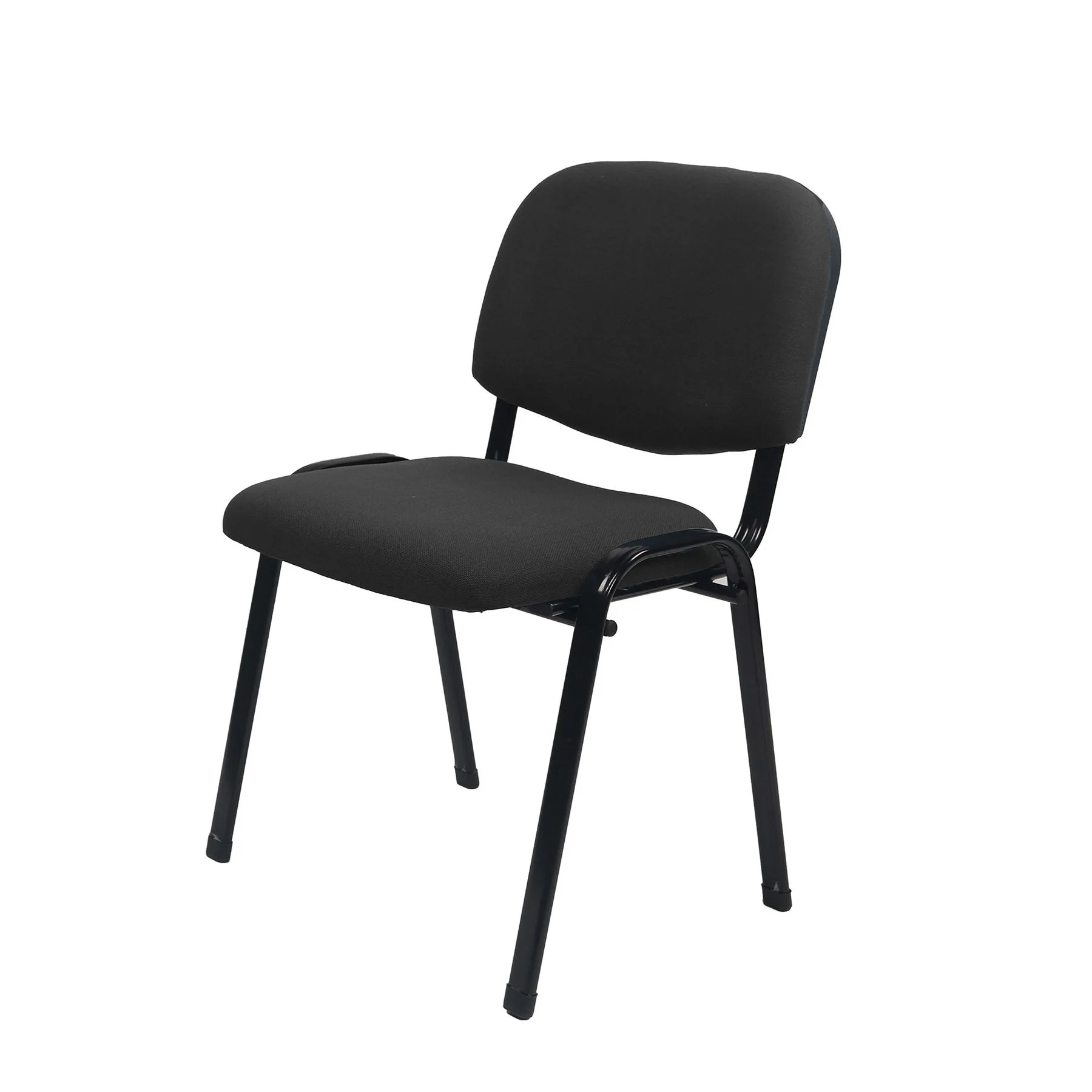 Посетителски стол Iso Iron Black, текстил, метална основа, до 120 kg, черен