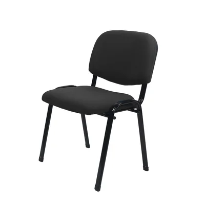Посетителски стол Iso Iron Black, текстил, метална основа, до 120 kg, черен