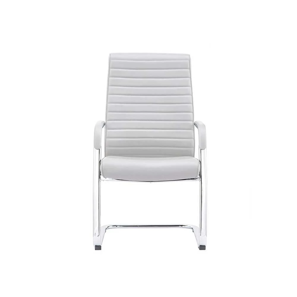 Посетителски стол RFG Bright M, екокожа, до 130 kg, бял, 2 броя в комплект