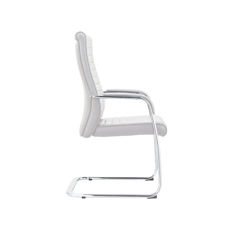 Посетителски стол RFG Bright M, екокожа, до 130 kg, бял, 2 броя в комплект
