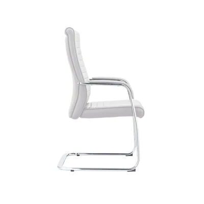 Посетителски стол RFG Bright M, екокожа, до 130 kg, бял, 2 броя в комплект