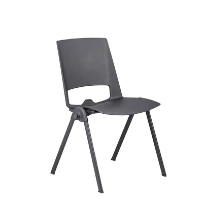 Посетителски стол RFG Sweet Black, полипропилен, до 120 kg, черен, 4 броя в комплект